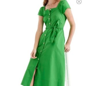 J. Crew Kelly Green Midi Dress